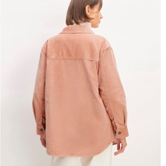 Everlane The Corduroy Oversized Shirt Jacket Shacket Blush Pink- Size XS - Picture 2 of 12